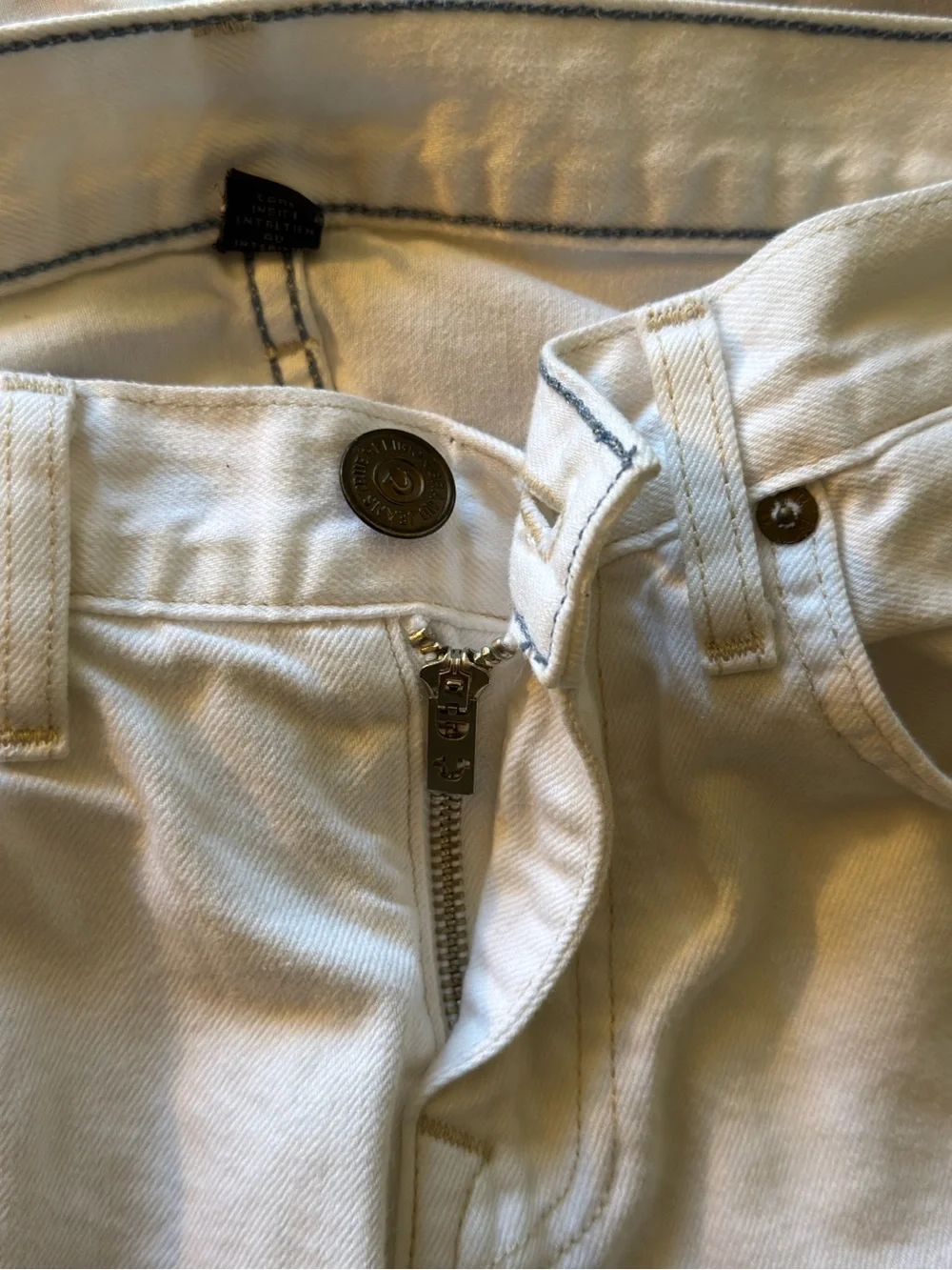 True Religion Men’s White Straight Jeans